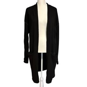 Smartwool Black Open-Front Long Cardigan